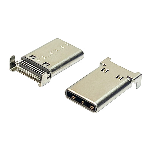 USB TYPE C male 90 degree dual row SMT, L=13.75mm
